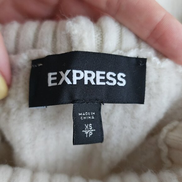 Express Rainbow Stripe Mock Turtleneck Sweater XS - Picture 4 of 6